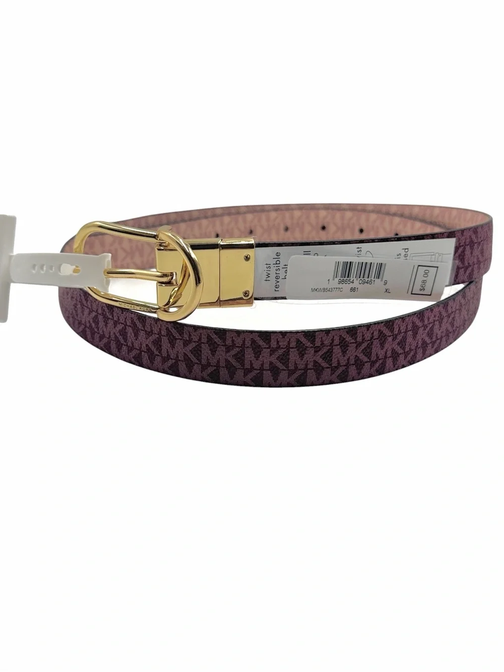 MICHAEL Michael Kors Women's Twist Reversible Belt Size XL